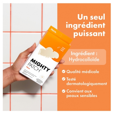 Hero Mighty Patch Nose Patchs de Nuit Anti-Imperfections 10 Unités Hydrocolloïdes