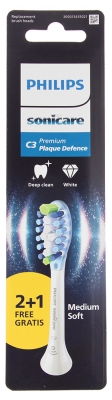 Philips Sonicare HX9043/87C3 Premium Plaque Defence 3 Têtes de Brosse dont 1 Offerte