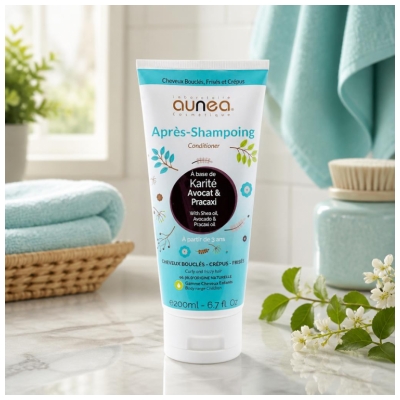Aunéa Après-Shampoing Enfant Cheveux Bouclés Frisés Crépus Dès 3 ans 200 ml 