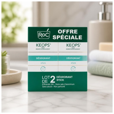 RoC Keops Déodorant 24H Stick Lot 2 x 40 ML