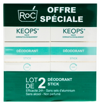 RoC Keops Déodorant 24H Stick Lot 2 x 40 ML