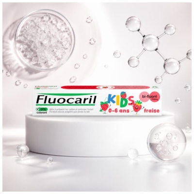 Fluocaril Kids Dentifrice Bi-Fluoré 0/6 Ans Fraise 75 ML