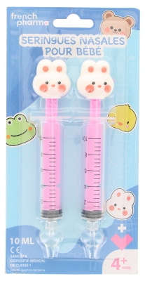 French Pharma Seringues Nasales Modèle Lapins pour Bébés 2 x 10 ml