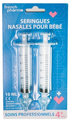 French Pharma Seringues Nasales pour Bébé 2 x 10 ml