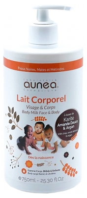 Aunéa Cosmétique Aunéa Lait Corporel Visage et Corps 750 ml