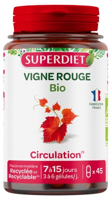 Superdiet Vigne Rouge Bio 45 Unités