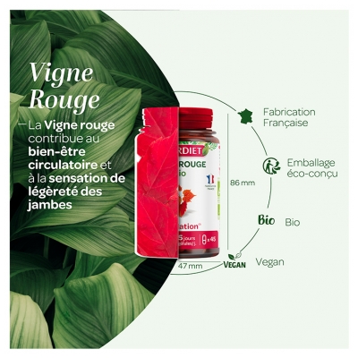 Superdiet Vigne Rouge Bio 45 Unités