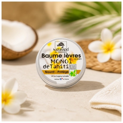 Naturado en Provence Monoï de Tahiti Baume Lèvres 15 ml