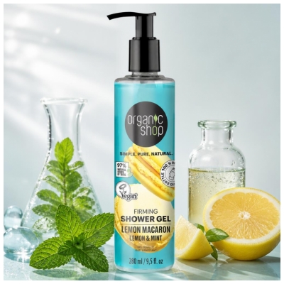 Organic Shop Gel Douche Raffermissant Macaron Au Citron 280 ML