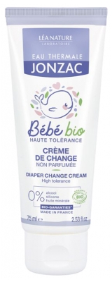 Eau Thermale Jonzac Bébé Bio Crème de Change Non Parfumée Biologique 75 ML