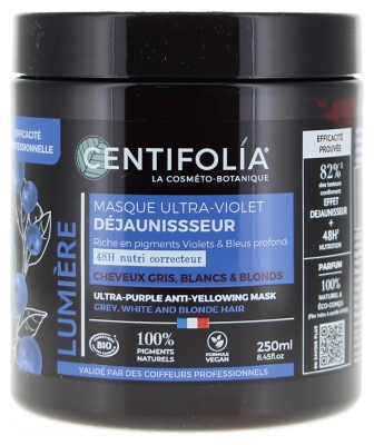Centifolia Lumière Masque Ultra-Violet Déjaunisseur Biologique 250 ML