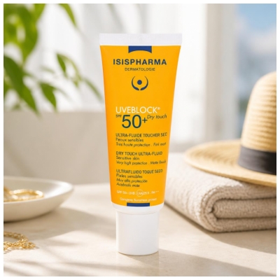 Isispharma Uveblock Ultra-Fluide Toucher Sec Visage SPF50+ 40 ML