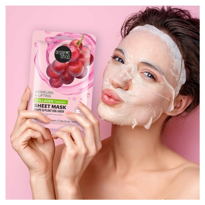Organic Shop Collagen Therapy Masque Papier Tenseur et Remodelant 1 Unité