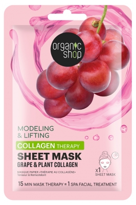 Organic Shop Collagen Therapy Masque Papier Tenseur et Remodelant 1 Unité