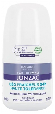 Eau Thermale Jonzac Déo Fraicheur 24H Haute Tolérance Biologique 50 ML