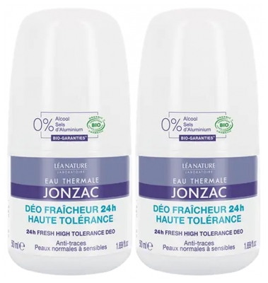Eau Thermale Jonzac Déo Fraicheur 24H Haute-Tolérance Bio Lot 2 x 50 ML