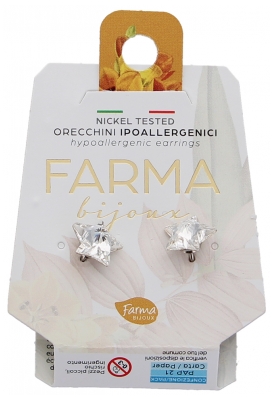 Farma Bijoux Boucles d'Oreilles Hypoallergéniques Stella Crystal Étoile10 MM