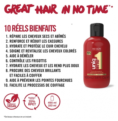 Revlon Professional UniqOne Shampoing Tout-En-Un 10 Bienfaits 100 ml