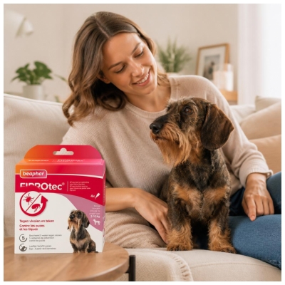 Beaphar Fiprotec 67 mg Solution Spot-On Petit Chien 2 à 10 kg Puces et Tiques 4 Pipettes