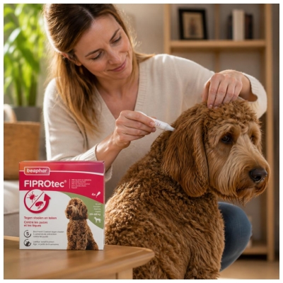 Beaphar Fiprotec 268 mgSolution Grands Chiens 20 à 40 kg 4 Pipettes