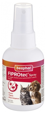 Beaphar Fiprotec 2,5 mg Spray Antiparasitaire Chiens & Chats 100 ML