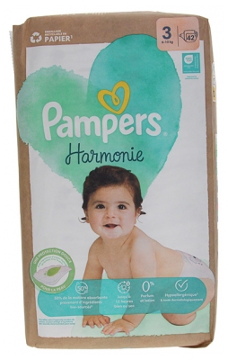 Pampers Harmonie 42 Couches Taille 3 Emballage Recyclé 6 à 10 kg