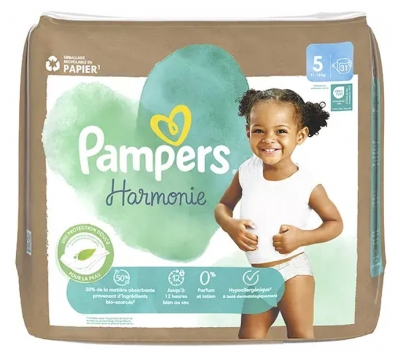 Pampers Harmonie T5 31 Couches Emballage Recyclé 11-16 kg