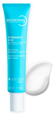 Bioderma Hydrabio Riche Crème d'Eau Hydratante 72H Peaux Sèches à Très Sèches 40 ml