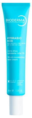 Bioderma Hydrabio Riche Crème d'Eau Hydratante 72H Peaux Sèches à Très Sèches 40 ml