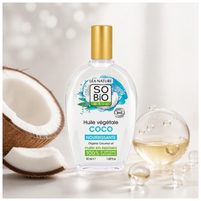 Léa Nature SO BIO étic Huile Végétale de Coco Biologique 50 ML
