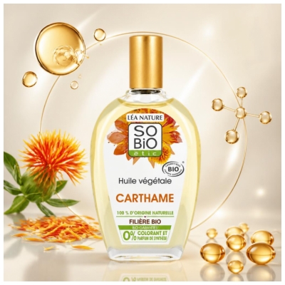 Léa Nature SO BIO étic Huile Végétale de Carthame Biologique 50 ML
