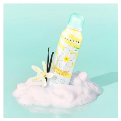 Inuwet Mousse de Douche Parfumée et Colorée Vanille 200 ML