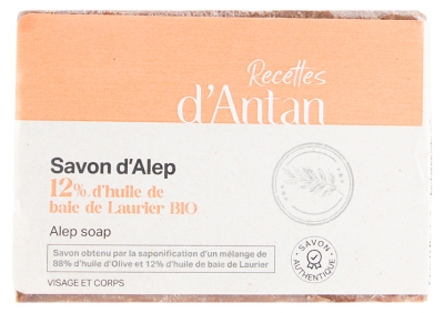 Recettes d'Antan Authentique Savon d'Alep 12% 200 Grammes