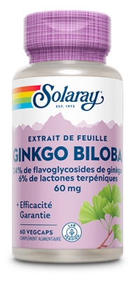 Solaray Ginkgo Biloba 60 Unités Végétales