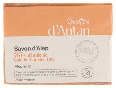 Recettes d'Antan Authentique Savon d'Alep 35% 200 Grammes