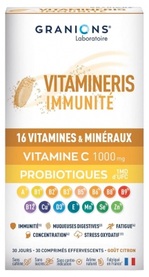 Granions Vitamineris Immunité 1000 mg 30 Unités Effervescentes
