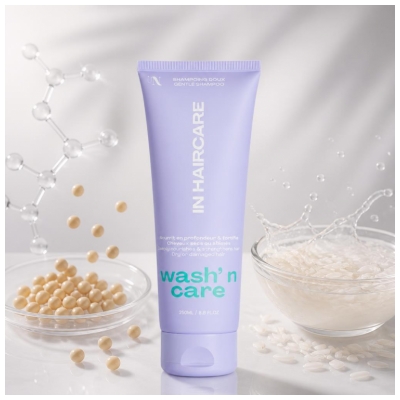In Haircare Wash n' care Shampoing Doux pour Cheveux Secs ou Abîmés 250 ml