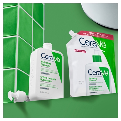CeraVe Crème Lavante Hydratante 473 ML + Éco-Recharge 473 ML