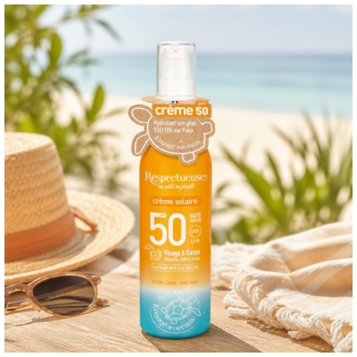 Respectueuse Crème Solaire Visage & Corps SPF50 100 ml