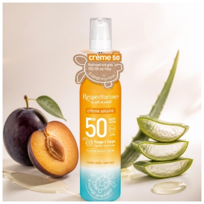 Respectueuse Crème Solaire Visage & Corps SPF50 100 ml