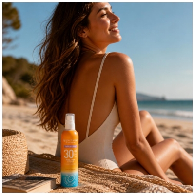 Respectueuse Huile Solaire Visage Corps Cheveux SPF30 100 ml