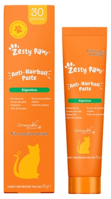 Zesty Paws Pâte pour Chat Digestion Poisson 75 Grammes
