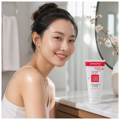 Hada Labo Tokyo Nettoyant Doux Hydratant Tout-en-un à l'Acide Hyaluronique 150 ml 