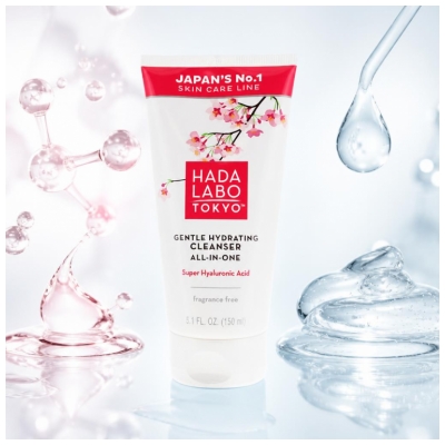 Hada Labo Tokyo Nettoyant Doux Hydratant Tout-en-un à l'Acide Hyaluronique 150 ml 