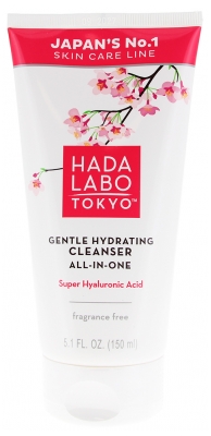Hada Labo Tokyo Nettoyant Doux Hydratant Tout-en-un à l'Acide Hyaluronique 150 ml 