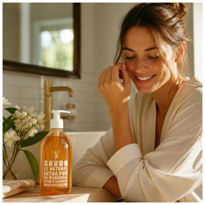 Savon Le Naturel Extra Pur de Marseille à la Fleur d'Oranger 500 ML