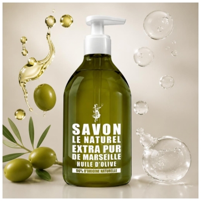 Savon Le Naturel Extra Pur de Marseille à l'Huile d'Olive 500 ML
