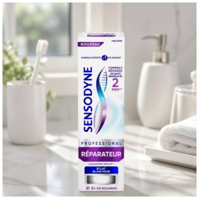Sensodyne Professional Réparateur Dentifrice Éclat et Blancheur 75 ML