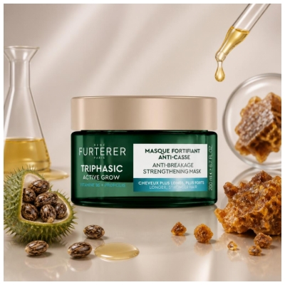 René Furterer Triphasic Active Grow Masque Fortifiant Anti-Casse Vitamine B5 + Propolis 200 ml