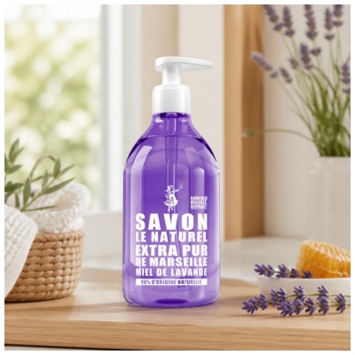 Savon Le Naturel Extra Pur de Marseille Miel Lavande 500 ML